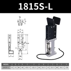센서 로봇 암 사출 성형기 공압 호스 에어 실린더 그리퍼 클램프 1815S 시리즈, [04] 1815S-L with sensor, 04 1815S-L with sensor
