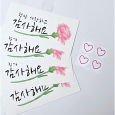 어버이날 부모님 생신 용돈봉투 카네이션 용돈봉투 가로형 4p