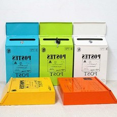 벽걸이 스틸 우편함 편지함, 인테리어 스틸우편함(화이트)