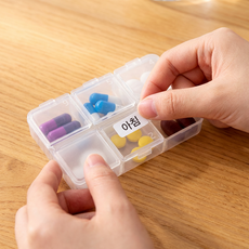 국산 휴대용 약통 케이스 라벨지 포함, 2개