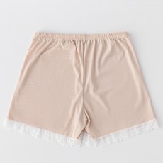 春夏緊身款冰絲豎條小花邊蕾絲打底褲女防走光百搭三分安全褲