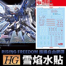 雪焰水貼 螢光版 BANDAI HG 1/144 243 振揚自由鋼彈 RISING FREEDOM 模型水貼, 1個