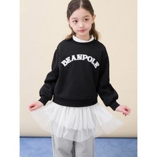 빈폴 키즈 BEANPOLE KIDS 여아 빅 로고 포인트 스웨트 셔츠 - 블랙 반팔 반바지 바람막이 상하복