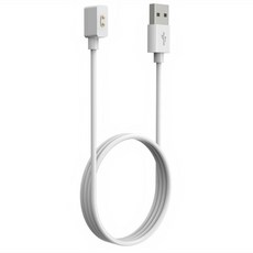 마그네틱 스마트워치 충전 케이블 일부 시계 모델 및 일상 생활을 위한 2-접촉 USB-A 시계 전원 케이블, 100 화이트 CM