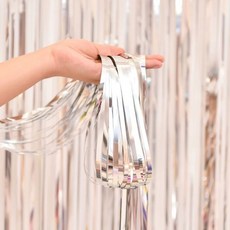 파티 은박 수술 커튼 3p, 1개, 1x2m 레드 3p