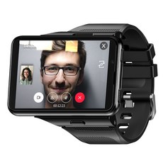 超大螢幕視訊通話智慧手錶，舒適配戴，多種運動模式，生活防水, 黑色, 2.88吋, 行動網路