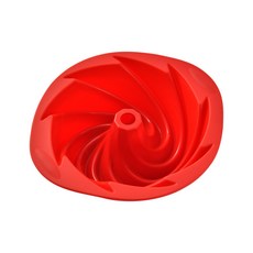 DFMEI 硅膠易脫模蛋糕模具螺旋戚風花型生日烘焙用具, 1個, 紅色:如圖