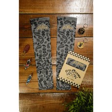 P&J 捷寶 GU CAMP 2023 涼感防曬袖套 灰色變形蟲／淺灰黑圖騰, 1個, XL