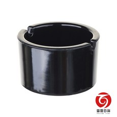雷霆百貨 煙灰缸圓形 美耐皿煙灰缸 T240, 1個, 黑