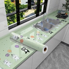 竈臺廚房防水防油貼紙 防燙環保可擦桌麵櫃子玻璃門衛生間傢用 臺南出貨 J H 0, 1個, 清新生活【衛生間】,55釐米/60釐米寬【小樣