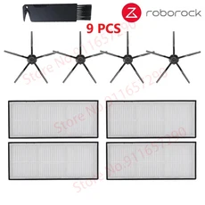 Roborock 메인 사이드 브러시 천 HEPA 필터 키트 로봇 진공 청소기 액세서리 S7 S7Max T7S 플러스, 16 Black 9pcs