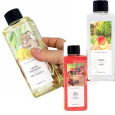 굿데이 국산 식물성 디퓨저 리필오일 200ML + 리드스틱 새차선물, 블랙체리