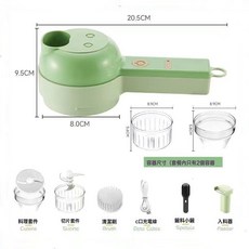 新多功能全自動切菜機無線電動蒜泥切菜神器全自動電動切蔥切辣椒, 多功能切菜機:如圖