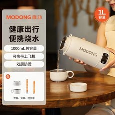 摩動電熱杯 車載便攜燒水保溫杯 旅行戶外快速加熱水壺, 單插電【1L容量】304不銹鋼內膽