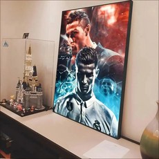 크리스티아누 호날두 캔버스 회화 거실 침실 입구 레스토랑 카페 아트 페인팅 장식, 20X30cm Unframed, 4