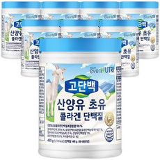 에버뉴트리 고단백 산양유 초유 콜라겐 단백질, 8개, 450g