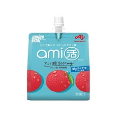 Ajinomoto 아지노모토 아미노 바이탈 ami 활동 젤리드 링크 아침 라이치 맛 180g 파우치×24개입, 1g, 1개