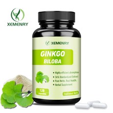 XEMENRY 銀杏 GINKGO BILOBA 24% 標準化提取, 120組