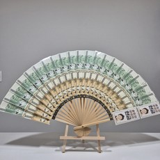 2단 대왕 돈부채 부모님 엄마 아빠 생일 생신 환갑 칠순 팔순 현금 이벤트 선물, 3번5번, 부채받침대불포함