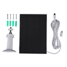 10W 6V 태양광 패널 충전기 360 ° 조정 가능한 벽걸이형 전지 링 Eufy Blink Arlo용 마이크로 USB+Type-C, 01 빠른  Mainland