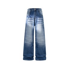 男式微喇牛仔休閒長褲 - 顯瘦顯腿長