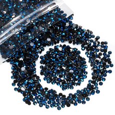 Qiipii 8000피스 3mm 잉크 블루 레진 라인스톤 공예용 플랫백 젤리 스톤 보석 벌크 SS10 핫픽스 없는 네이비 블루 다이아몬드 참 네일 페이스 아이 메이크업 텀블러, 잉크 블루 Ab