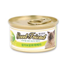 굿프랜드 고양이 캔 85 g 생선, 참치 + 알로에베라 혼합맛, 85g, 24개