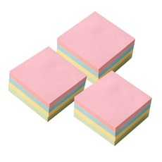 요랜드 알뜰팩 점착메모지 76 x 76 mm, 4컬러, 400매, 3개