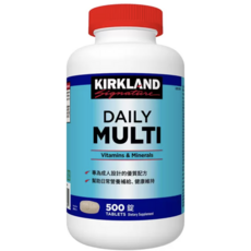 Kirkland Signature 綜合維他命 成人每日所需, 500顆, 1罐