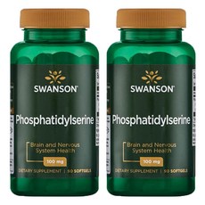 Swanson 斯旺森 磷脂醯絲胺酸軟膠囊 100mg, 90顆, 2罐