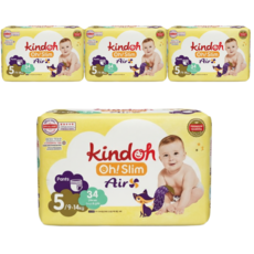 킨도 프리미엄 뉴오슬림 에어 팬티형 기저귀 아동용, 5단계, 136매