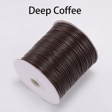 코드 0.8mm 라인 0.5mm 코튼 왁스 1.0mm 스레드 2.0mm 제작용 스트랩 로프 가죽 DIY 팔찌 1.5mm 용품 쥬얼리 목걸이 스트링, 1개, deep coffee