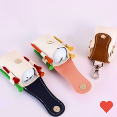 골프백 2구 골프공 파우치 라운딩 준비물 골프볼 가방, 핑크