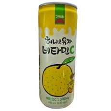 고려은단 허니 유자 비타민C 캔 음료, 8개입, 240ml