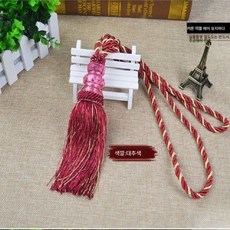 유럽식 커튼 걸이 공 묶기 공 묶기 끈 매달기 공 매달기 간단한 꽃 묶기 후크 장식 볼 태슬 보내기 후크, 대추색, 10조, 1개