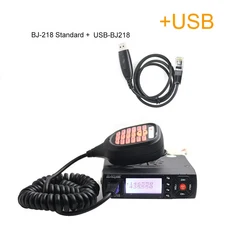 LED BAOJIE BJ-218 고전력 미니 모바일 자동차 워키토키 UV 듀얼 밴드 136-174 400-470MHz FM 라디오