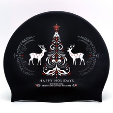 오호라스튜디오 링클 실리콘 수영모자, 홀리트리, 1개