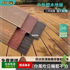 ZS A15 戶外地板 露臺公園棧道 庭院塑木板 圓孔環保防潮 室外耐磨陽臺地板, 1個
