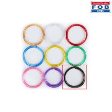 포비월드 와이어 공예 메탈릭 철사 4.5mm x 1.5M 20개입 검정