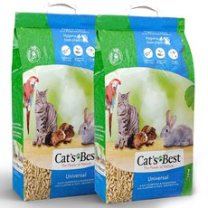 캣츠베스트 유니버셜 우드펠렛 고양이 화장실 배변모래 리터 10L(5.5Kg)*2개, 무향