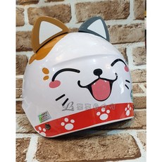 L2來來 EVO智同正版授權招財貓兒童安全帽，台灣製造親子款，可愛貓咪雪帽, 1個