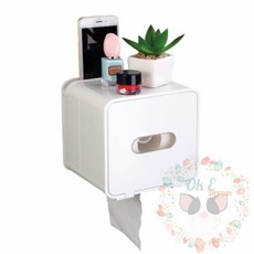 옥이드림 방수 화장실 휴지 걸이 욕실화장지걸이 화장지케이스 롤휴지케이스, 사각방수휴지걸이