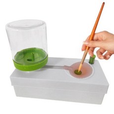 미술 자동 물교체 물통 수채화 대용량 물감통 화방 드로잉, 브러쉬린서