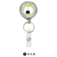 小呸角 4cm金屬鋼索易拉扣 強力伸縮扣 鋼絲伸縮扣 識別證伸縮扣 易拉扣 證件套繩, 1個, 本丸君/CP-426C