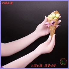 男女通用 超薄無縫防勾絲襪手套 五指設計 新娘婚紗專用 長款防曬透明手套 防勾絲耐用 透氣舒適, 1個, 藍色,均碼