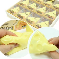 7000 조각 치즈 크런치 슬랑이 주물럭 말랑이 촉감놀이, 1개, 조각치즈
