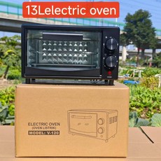 15L烤箱家用多功能小型雙層式烘焙12L烤箱~48L大容量電空氣循環, 1個, 13L烤箱 黑色 美規110V