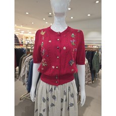 비꼴리끄 퍼프 소매 자수 가디건 B242KC3010850_s 660077