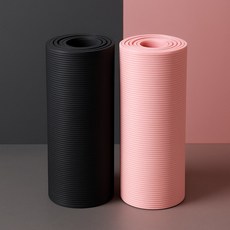편안하고 부드러운 요가 및 명상 수련 매트, 1개, 블랙