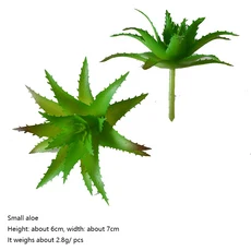 인조식물 12개 다육식물 가든 페이크 그린 데코 스몰 분재, small aloe, 단일